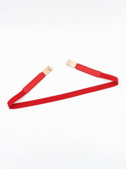 PU Elastic Skinny Belt for Women Adjustable Fashion Accessory - Selvanelle