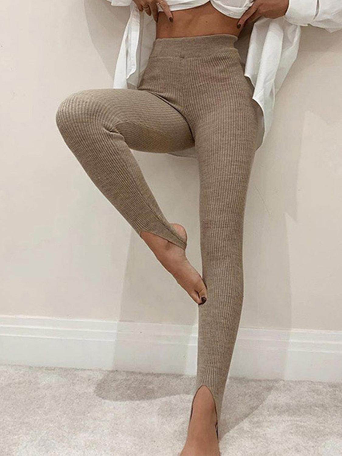 Ribbed Mid Waist Leggings for Comfortable Everyday Wear - Selvanelle