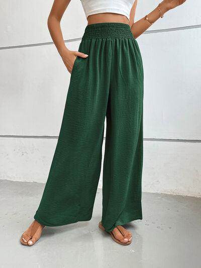 Perfee Wide Leg Pants with Pockets for Women Stylish Comfort - Selvanelle