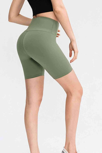 Slim Fit Wide Waistband Sports Shorts for Active Lifestyle - Selvanelle