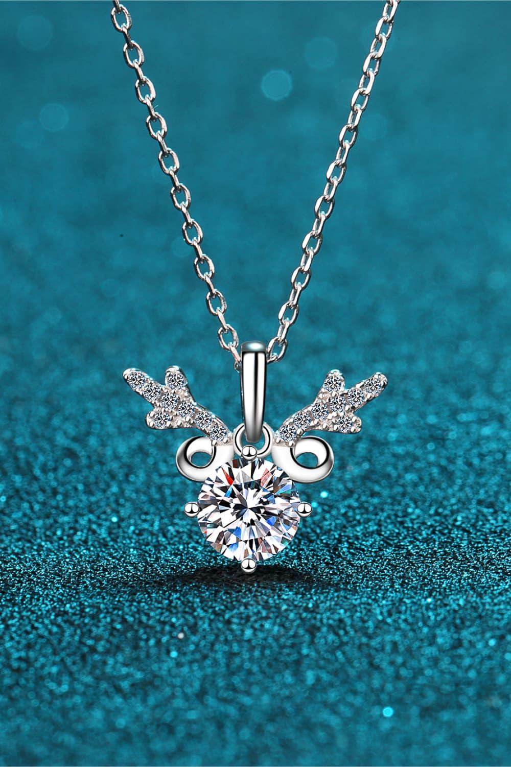 1 Carat Moissanite 925 Sterling Silver Necklace for Women - Selvanelle