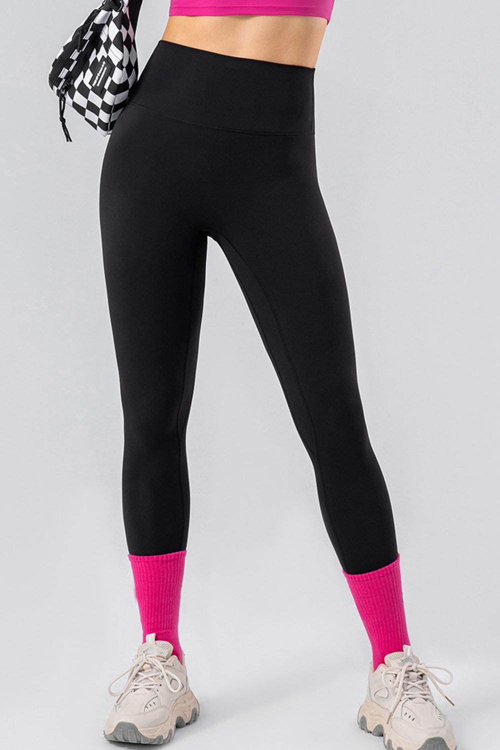 High Waist Wide Waistband Active Leggings for Women - Selvanelle