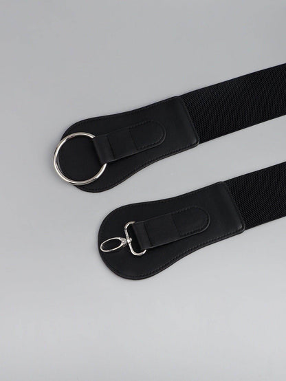 PU Elastic Wide Belt for Comfortable Fashion Fit - Selvanelle