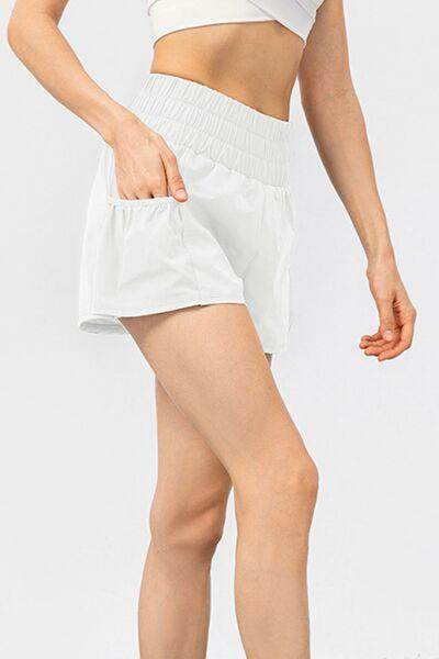 Elastic Waist Pocketed Active Shorts for Ultimate Comfort - Selvanelle