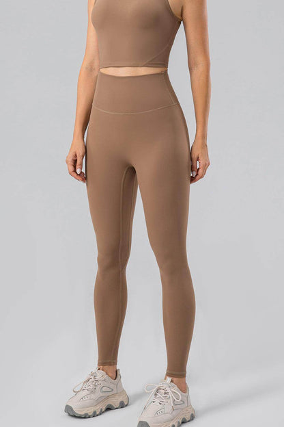 High Waist Wide Waistband Active Leggings for Women - Selvanelle