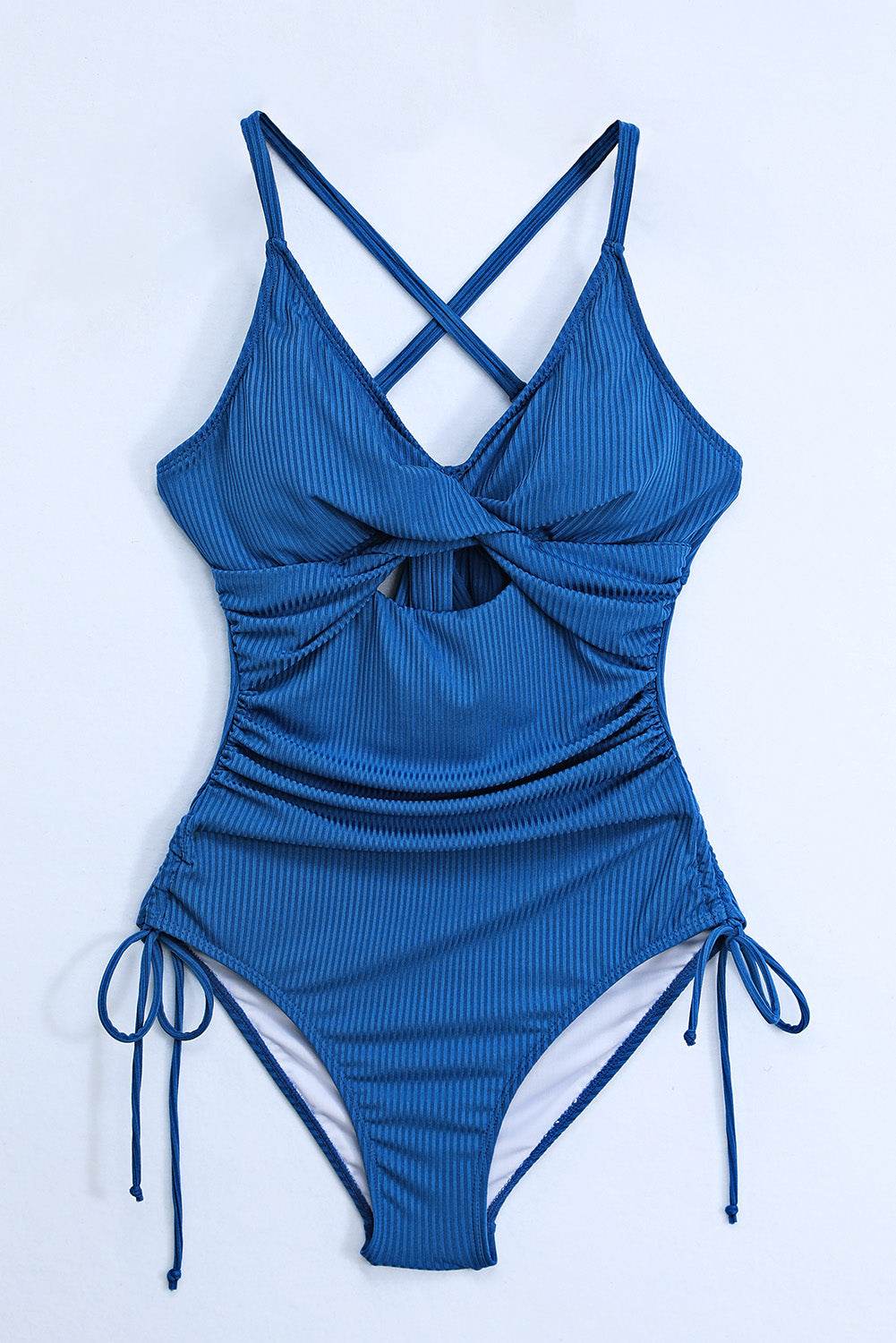 Cutout V-Neck Spaghetti Strap One-Piece Swimwear - Selvanelle