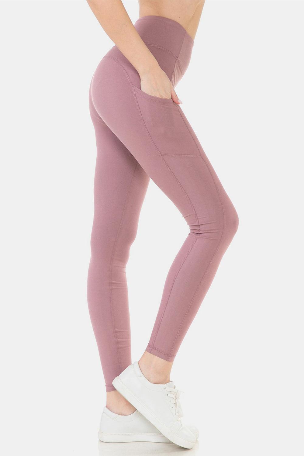 Leggings Depot Wide Waistband High Waist Leggings for Women