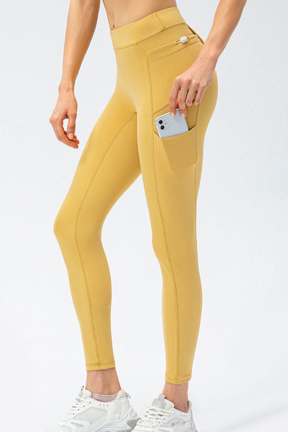 Full Size Slim Fit High Waist Long Sports Pants with Pockets - Selvanelle