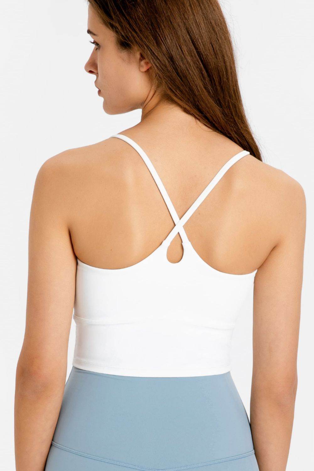 Millennia Crisscross Back Scoop Neck Sports Cami - Selvanelle