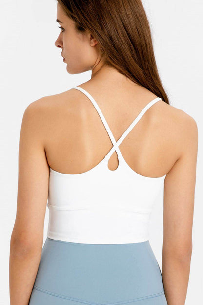 Millennia Crisscross Back Scoop Neck Sports Cami - Selvanelle