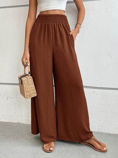 Perfee Wide Leg Pants with Pockets for Women Stylish Comfort - Selvanelle
