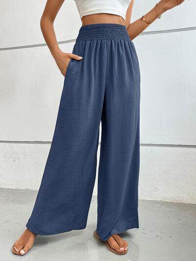 Perfee Wide Leg Pants with Pockets for Women Stylish Comfort - Selvanelle