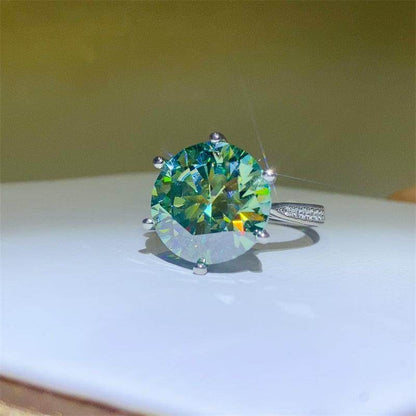 10 Carat Moissanite 925 Sterling Silver Ring for Women - Selvanelle