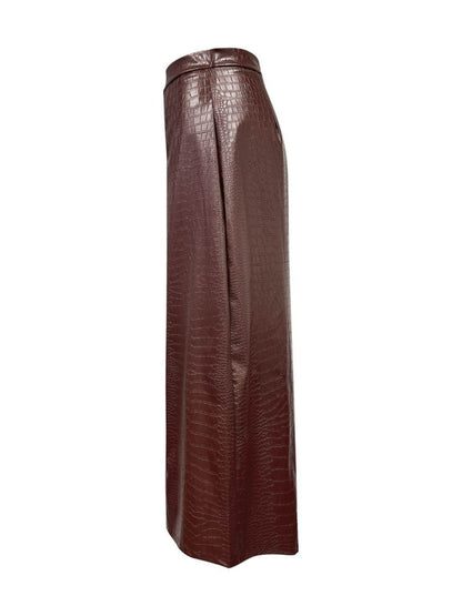 High Waist Midi Skirt for Women with Opaque Style - Selvanelle