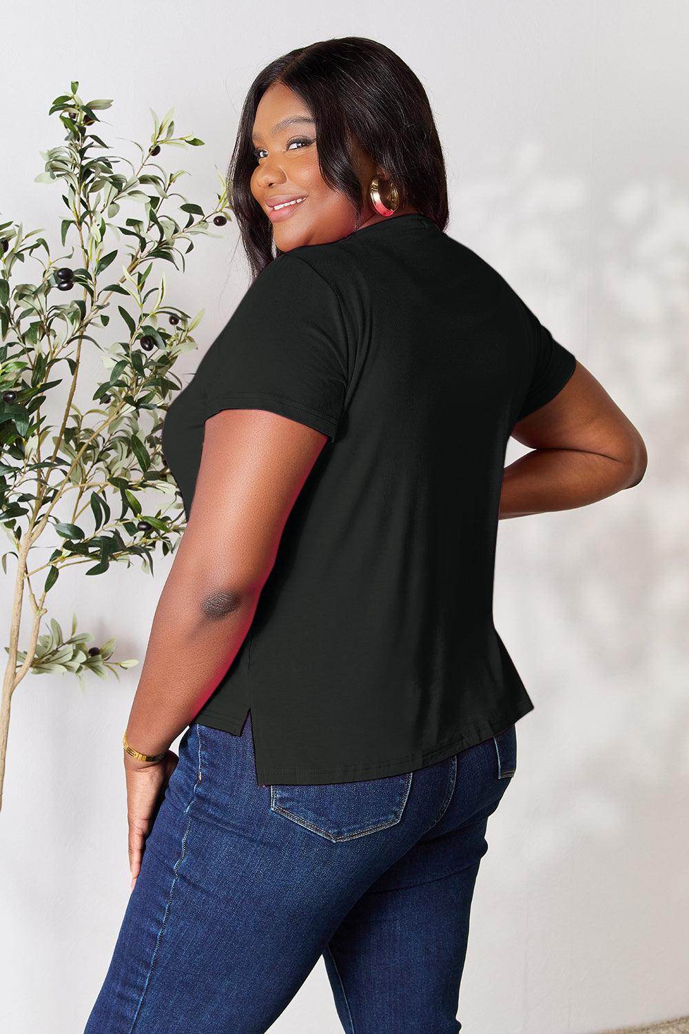 Basic Bae Full Size Round Neck Short Sleeve T-Shirt for Women - Selvanelle