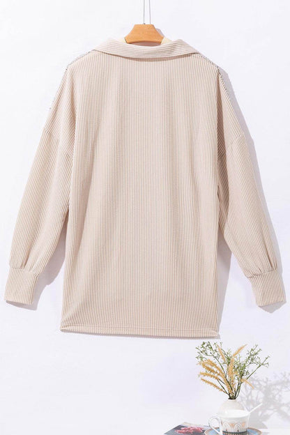 Sequin Button Up Dropped Shoulder Jacket for Women - Selvanelle