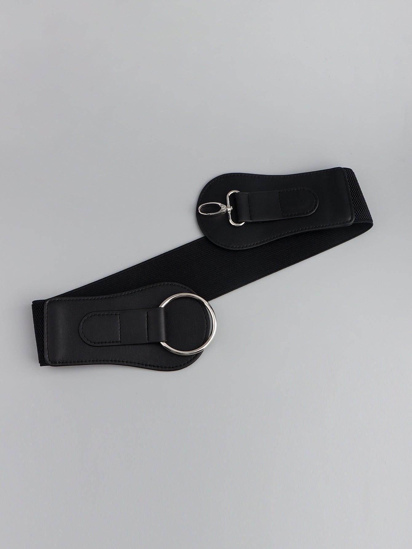 PU Elastic Wide Belt for Comfortable Fashion Fit - Selvanelle