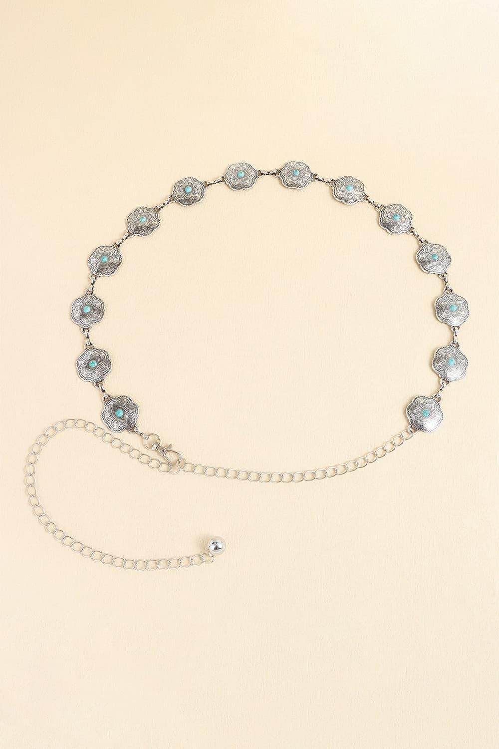 Vintage Turquoise Alloy Belt for Chic Fashion Style - Selvanelle