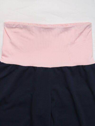 Perfee Contrast Wide Leg Pants for Stylish Comfort - Selvanelle