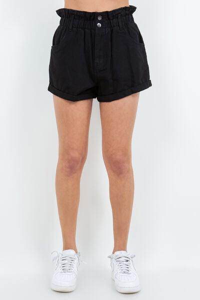American Bazi High Waist Paper Bag Shorts for Summer Style - Selvanelle