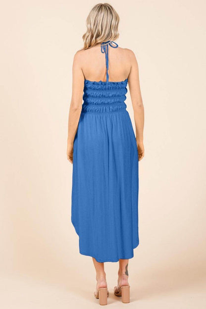 Culture Code Tie Back Shirring Dress with Pockets Style - Selvanelle