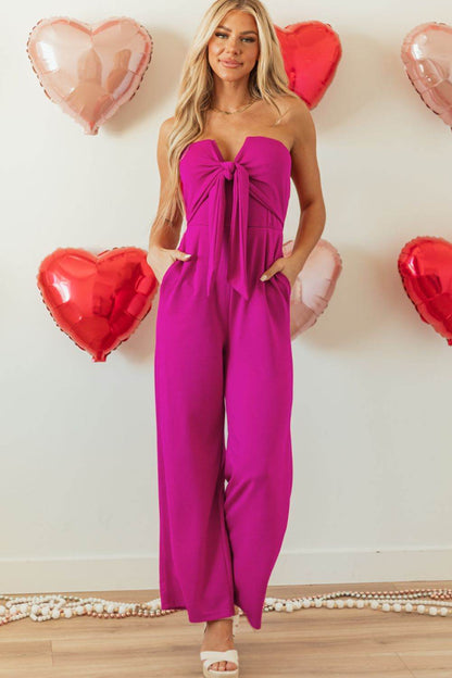 Tied Tube Wide Leg Jumpsuit - Selvanelle
