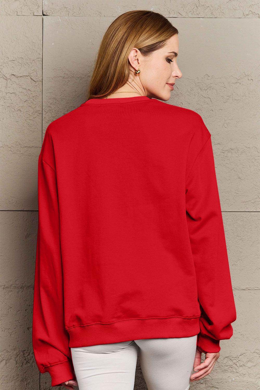 Simply Love Full Size MAMA CLAUS Round Neck Sweatshirt - Selvanelle