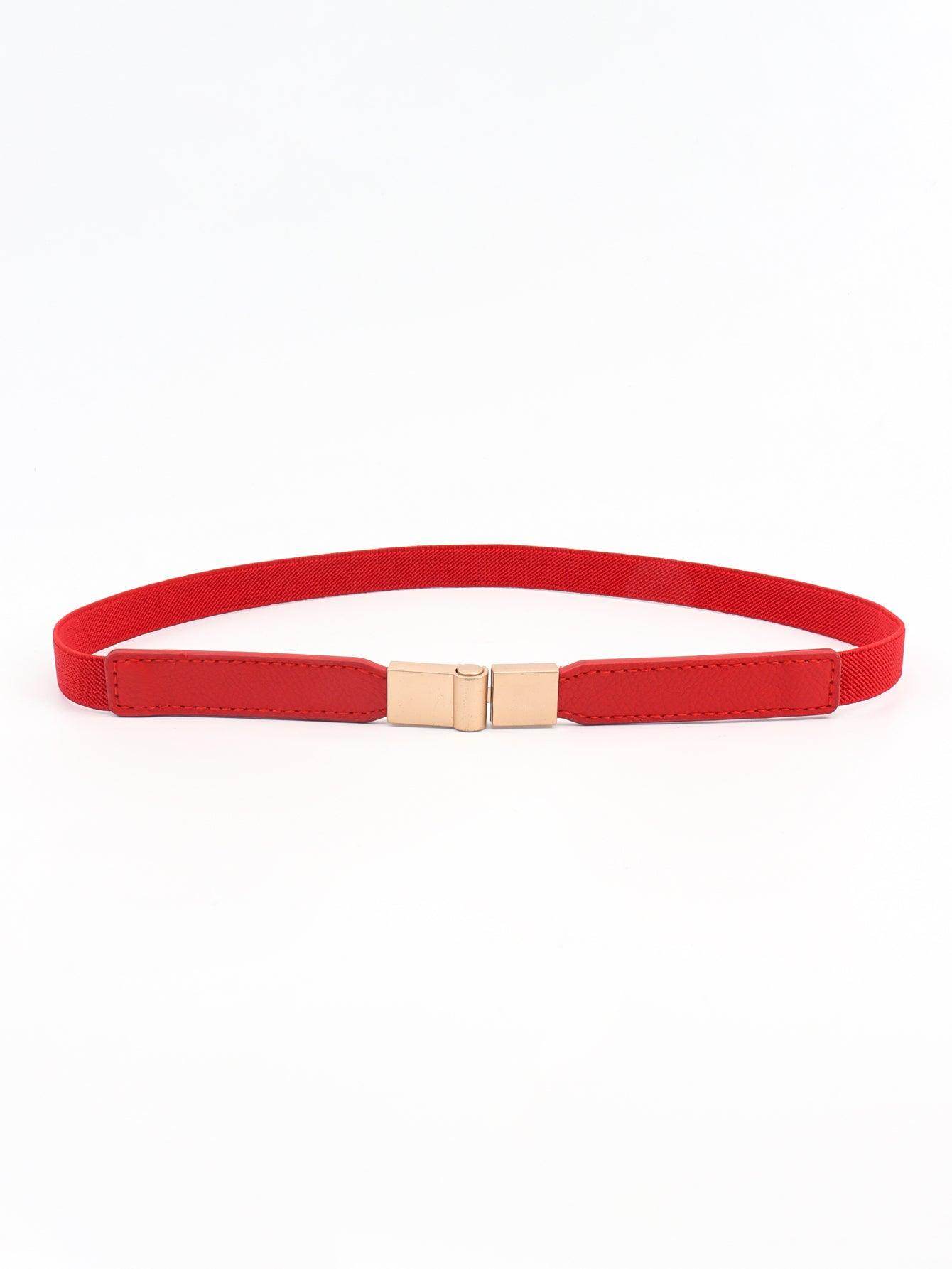 PU Elastic Skinny Belt for Women Adjustable Fashion Accessory - Selvanelle