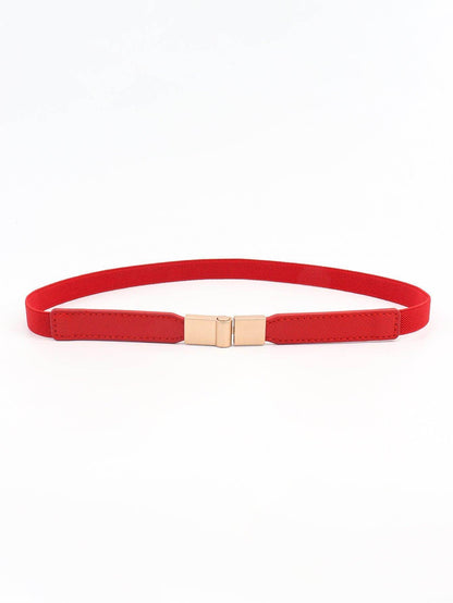 PU Elastic Skinny Belt for Women Adjustable Fashion Accessory - Selvanelle