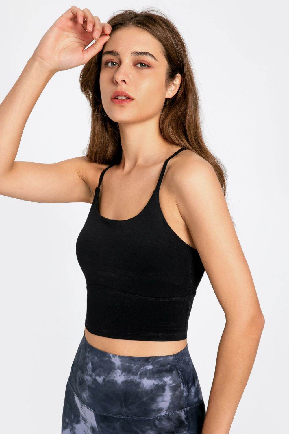 Millennia Crisscross Back Scoop Neck Sports Cami - Selvanelle