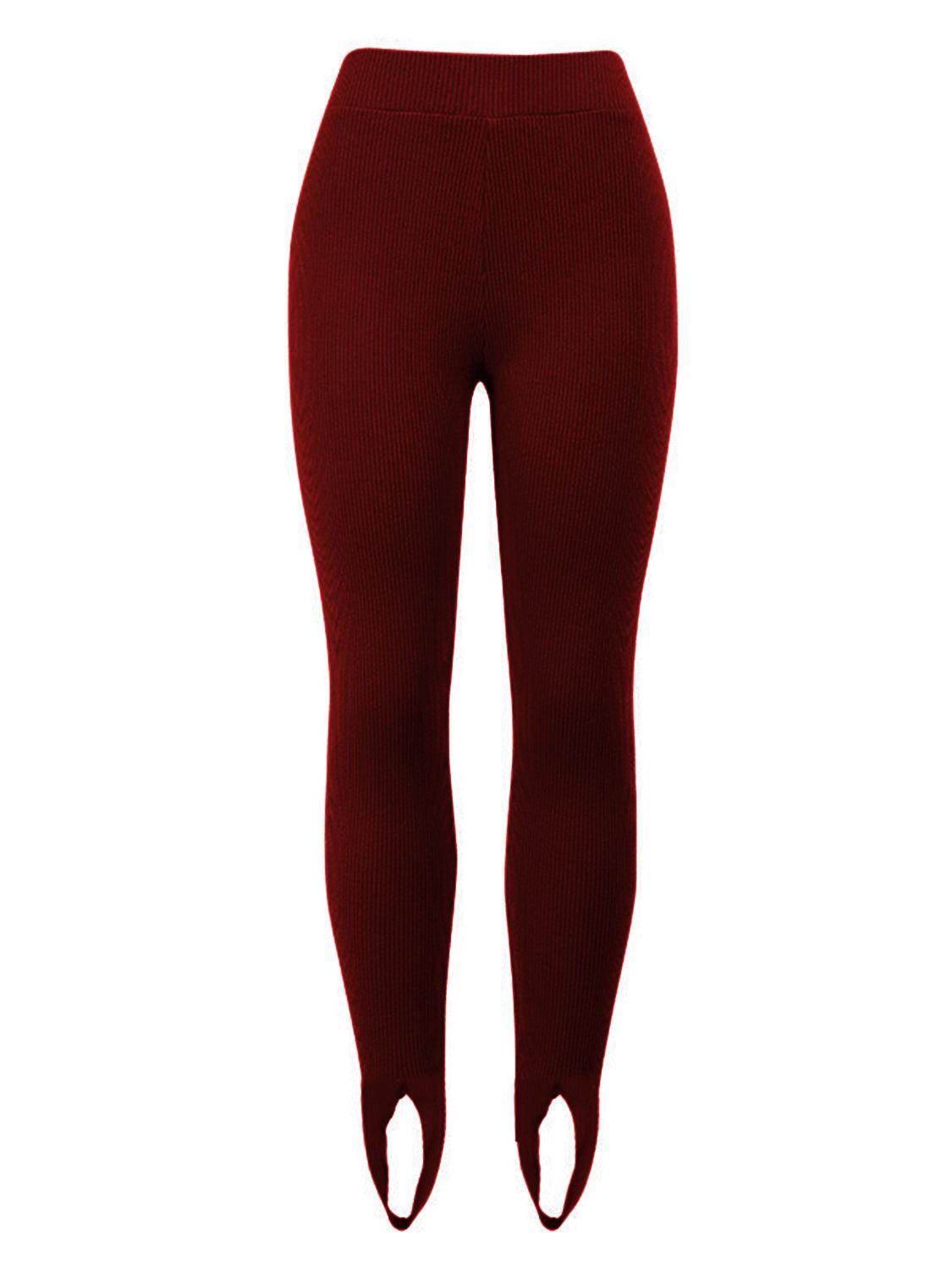 Ribbed Mid Waist Leggings for Comfortable Everyday Wear - Selvanelle