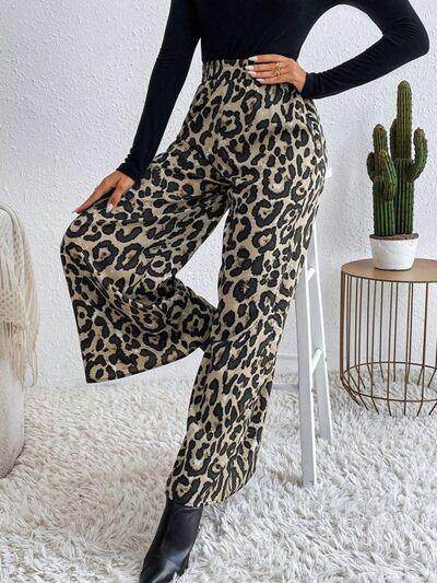 Printed Elastic Waist Wide Leg Pants for Women Fashion - Selvanelle