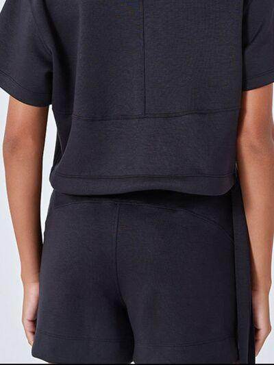 Drawstring Solid Color Shorts with Pockets for Women - Selvanelle