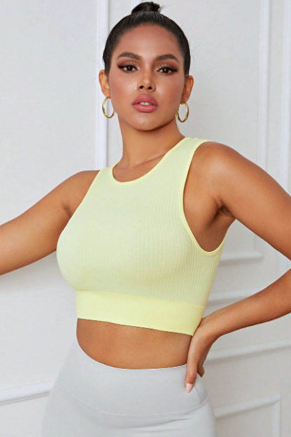 Round Neck Long Active Bra - Selvanelle