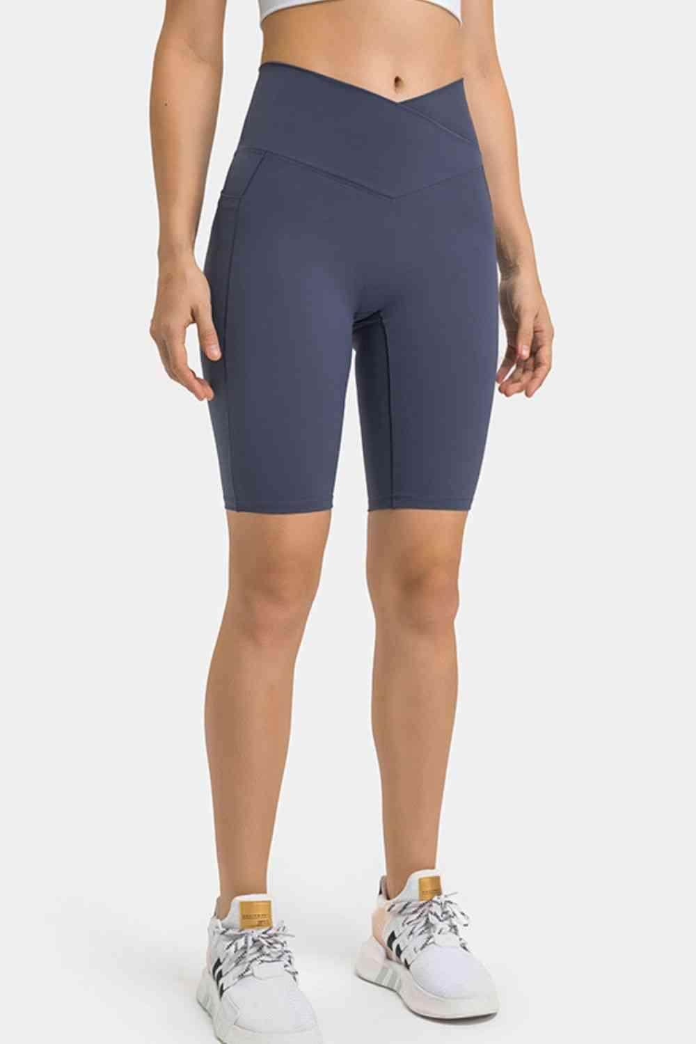 Millennia High Waist Biker Shorts with Pockets for Women - Selvanelle