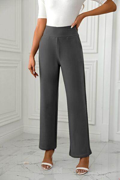 High Waist Straight Leg Pants for Women in Various Sizes - Selvanelle
