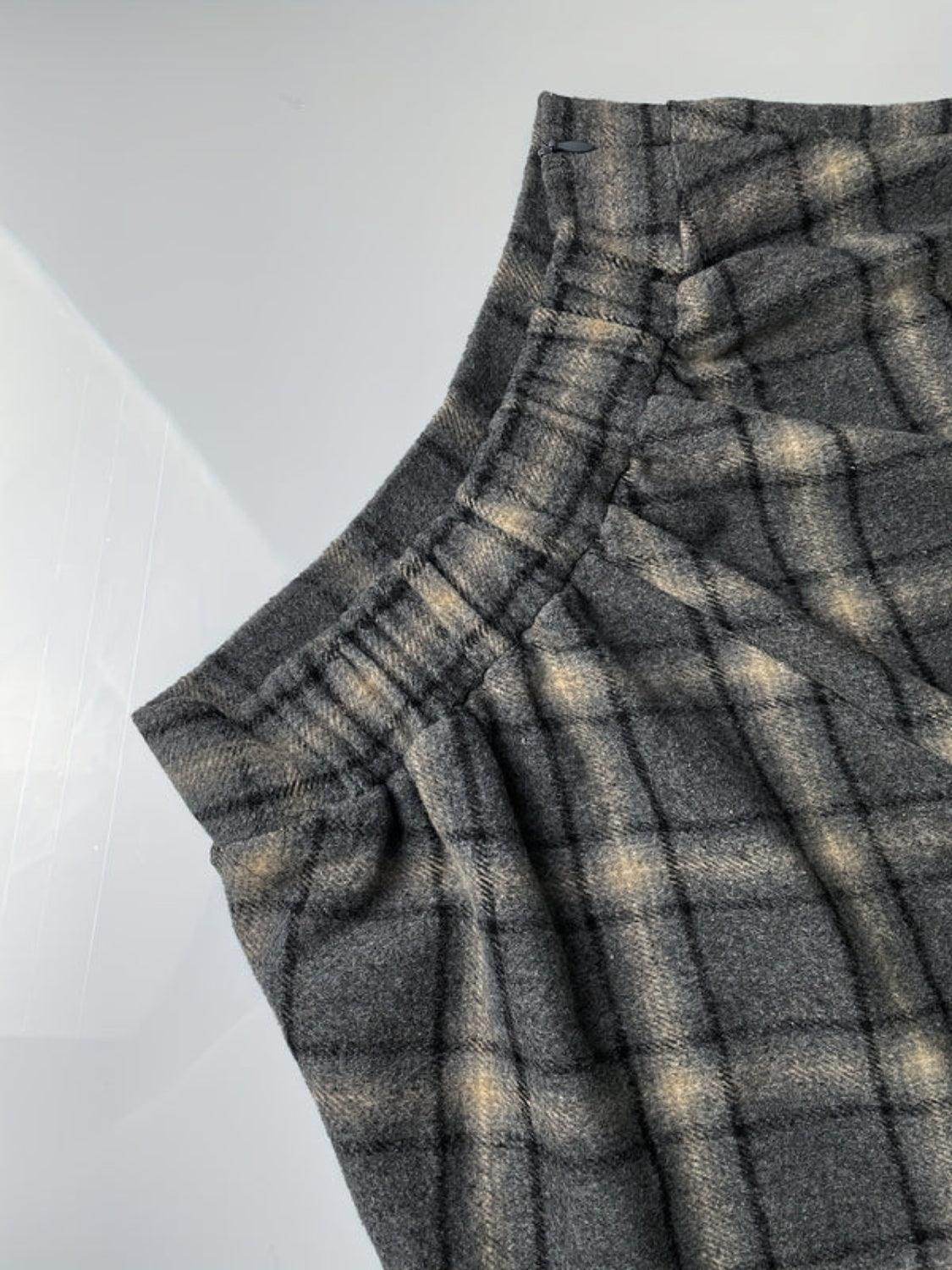 Plaid Elastic Waist Midi Skirt for Women in Various Sizes - Selvanelle