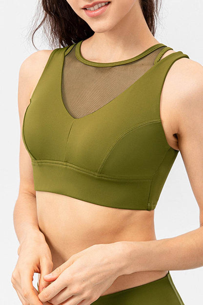 Cutout Wide Strap Active Tank - Selvanelle