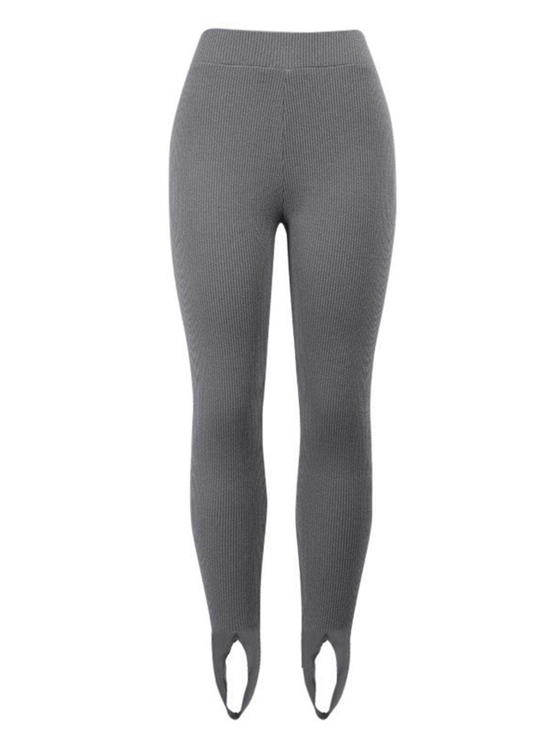 Ribbed Mid Waist Leggings for Comfortable Everyday Wear - Selvanelle