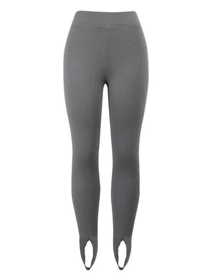 Ribbed Mid Waist Leggings for Comfortable Everyday Wear - Selvanelle