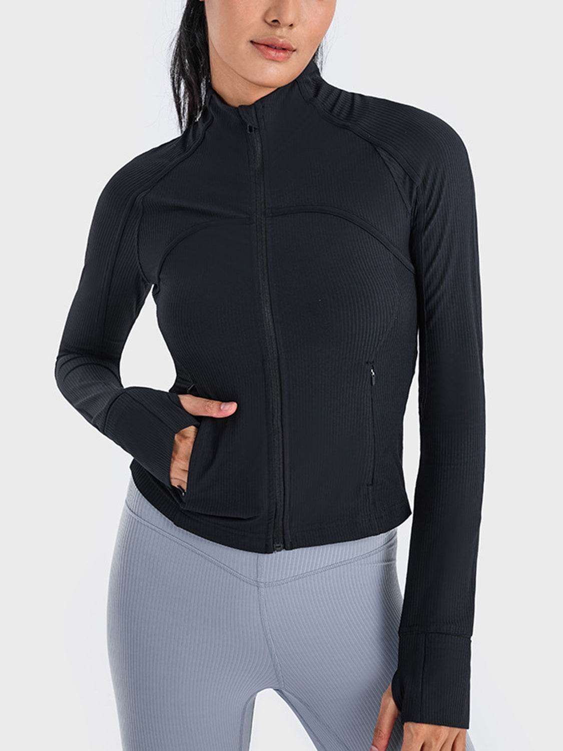 Millennia Zip-Up Long Sleeve Sports Jacket - Selvanelle