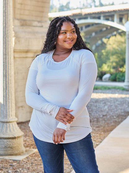 Basic Bae Full Size Round Neck Long Sleeve T-Shirt for All - Selvanelle