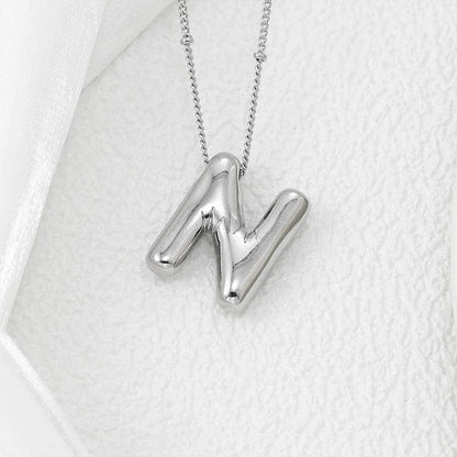 Copper Bubble Letter Pendant Necklace for Stylish Personalization - Selvanelle
