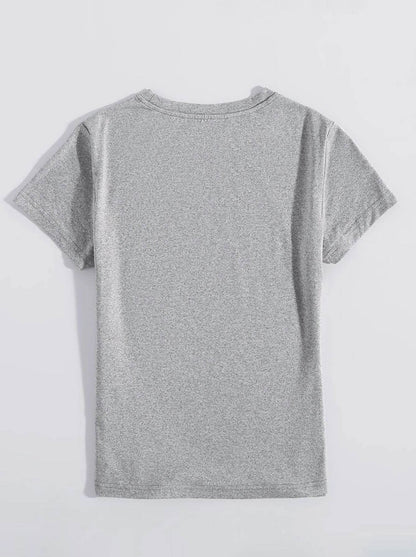 HAPPY EASTER Round Neck Short Sleeve T-Shirt - Selvanelle