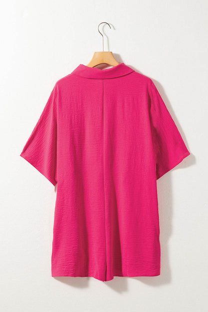 Half Button Collared Neck Romper - Selvanelle