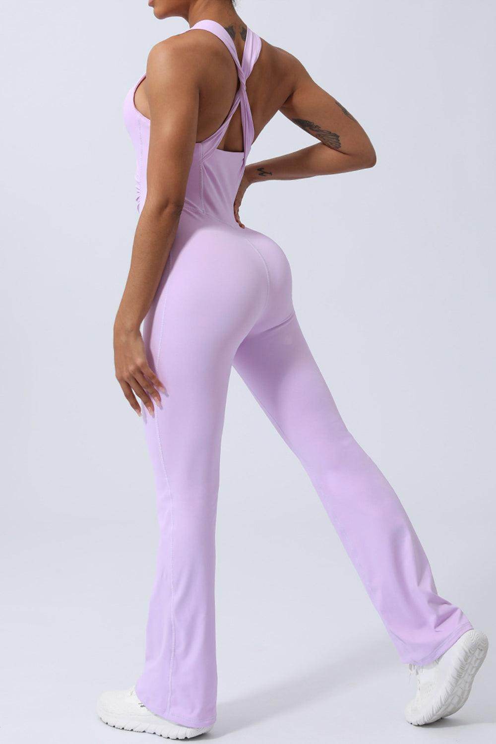 Crisscross Wide Strap Sleeveless Jumpsuit for Women - Selvanelle