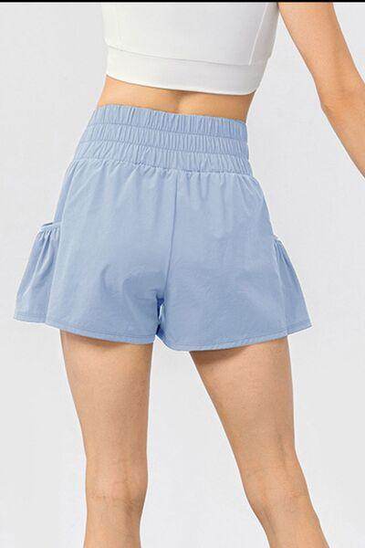 Elastic Waist Pocketed Active Shorts for Ultimate Comfort - Selvanelle