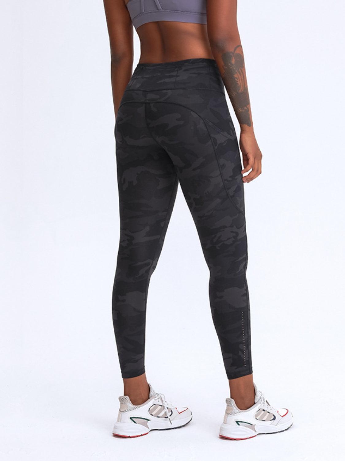 Millennia Wide Waistband Leggings with Pockets for Women