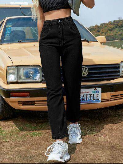 Stylish Straight Leg Jeans with Pockets for Every Occasion - Selvanelle