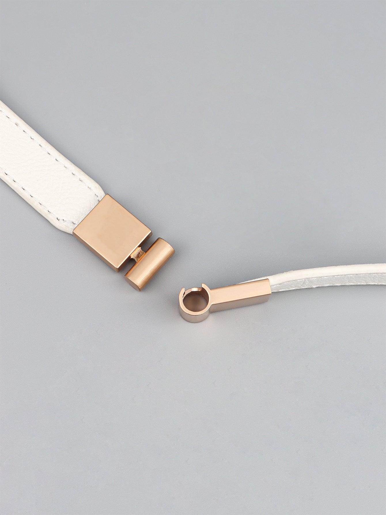 PU Elastic Skinny Belt for Women Adjustable Fashion Accessory - Selvanelle
